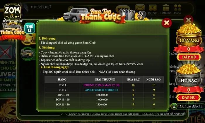 Danh sách Thánh cược Zomclub Nguyên tắc tham gia Thánh cược Zomclub