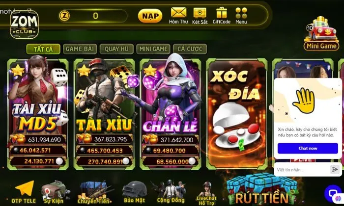 List trò chơi cực hot tại Zomclub